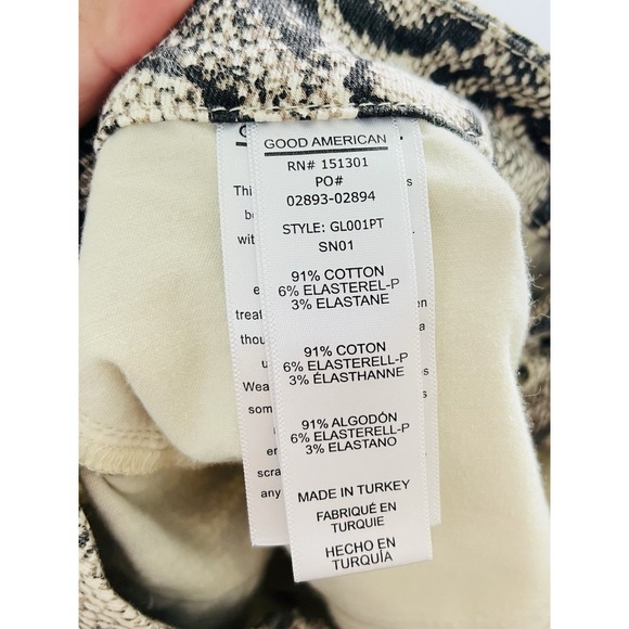 Good American Womens Good Legs Skinny Jeans Sz 14/32 Snake Print High Rise Ankle - Picture 3 of 7